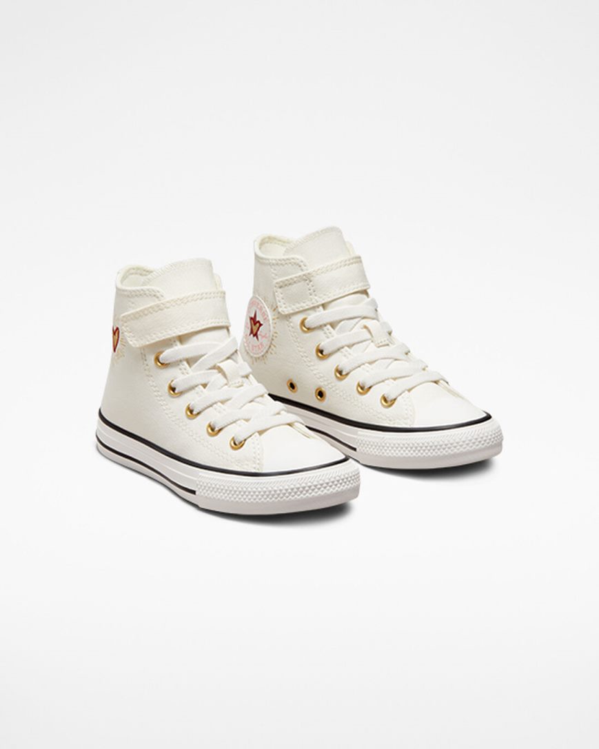 Zapatillas Altas Converse Chuck Taylor All Star Easy-On Hearts Niña Blancas Rojas Oscuro | PE E85WL2